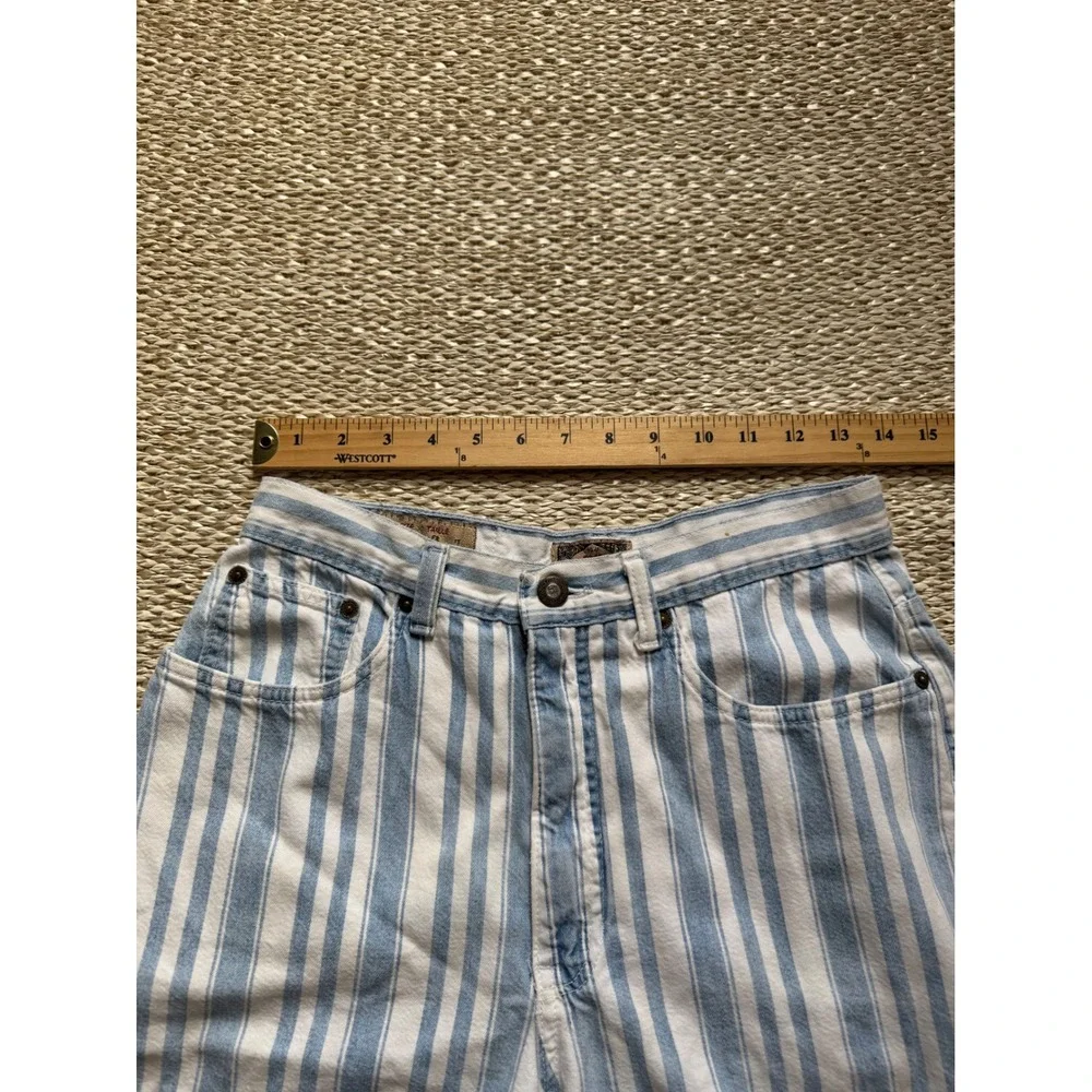 Vintage EXP Jeans Express Striped High Waisted Denim Shorts jorts‎ street wear
